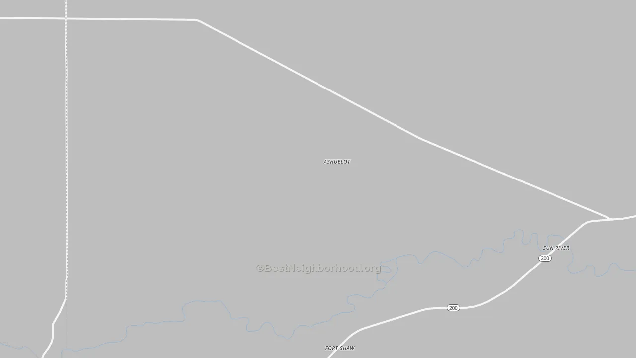 Transit Grade map of Fort Shaw, MT