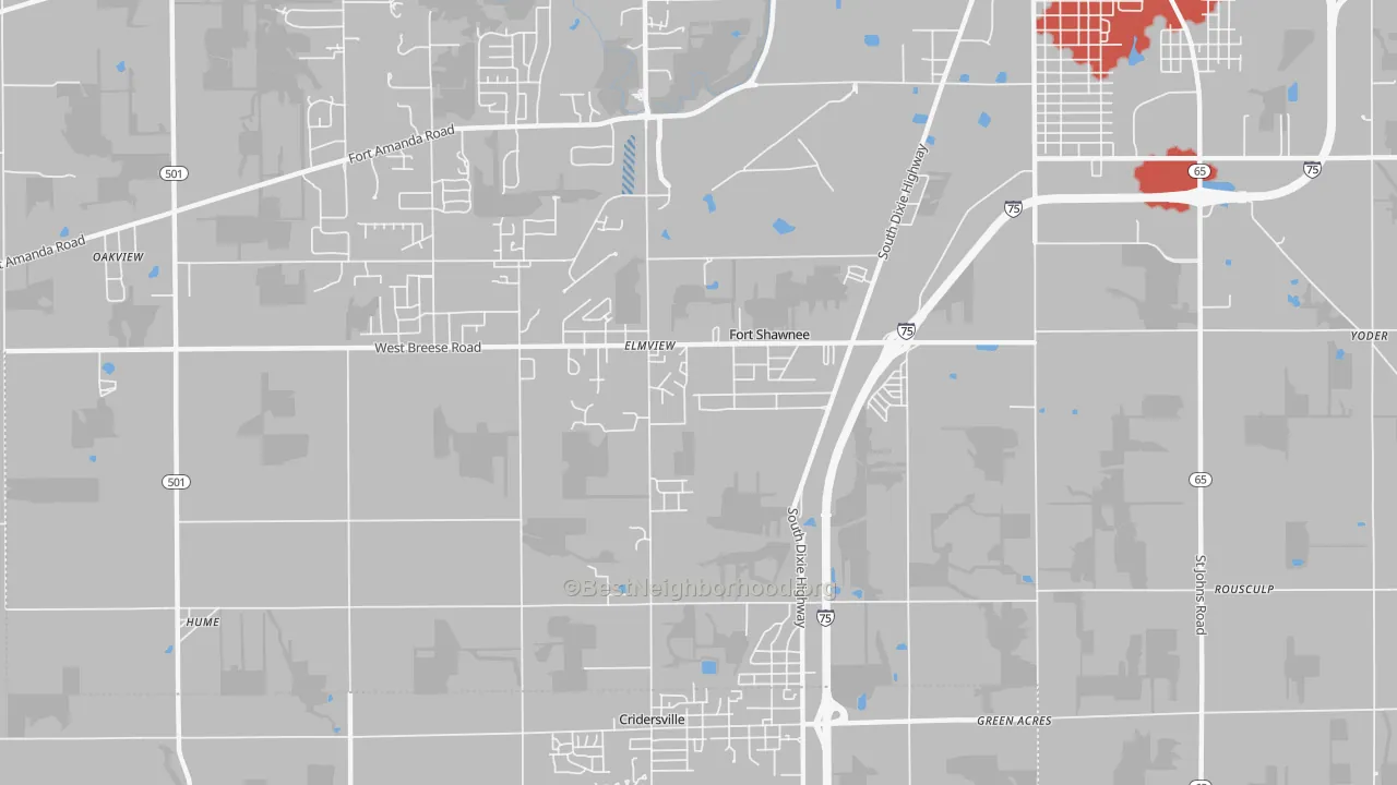 Transit Grade map of Fort Shawnee, OH