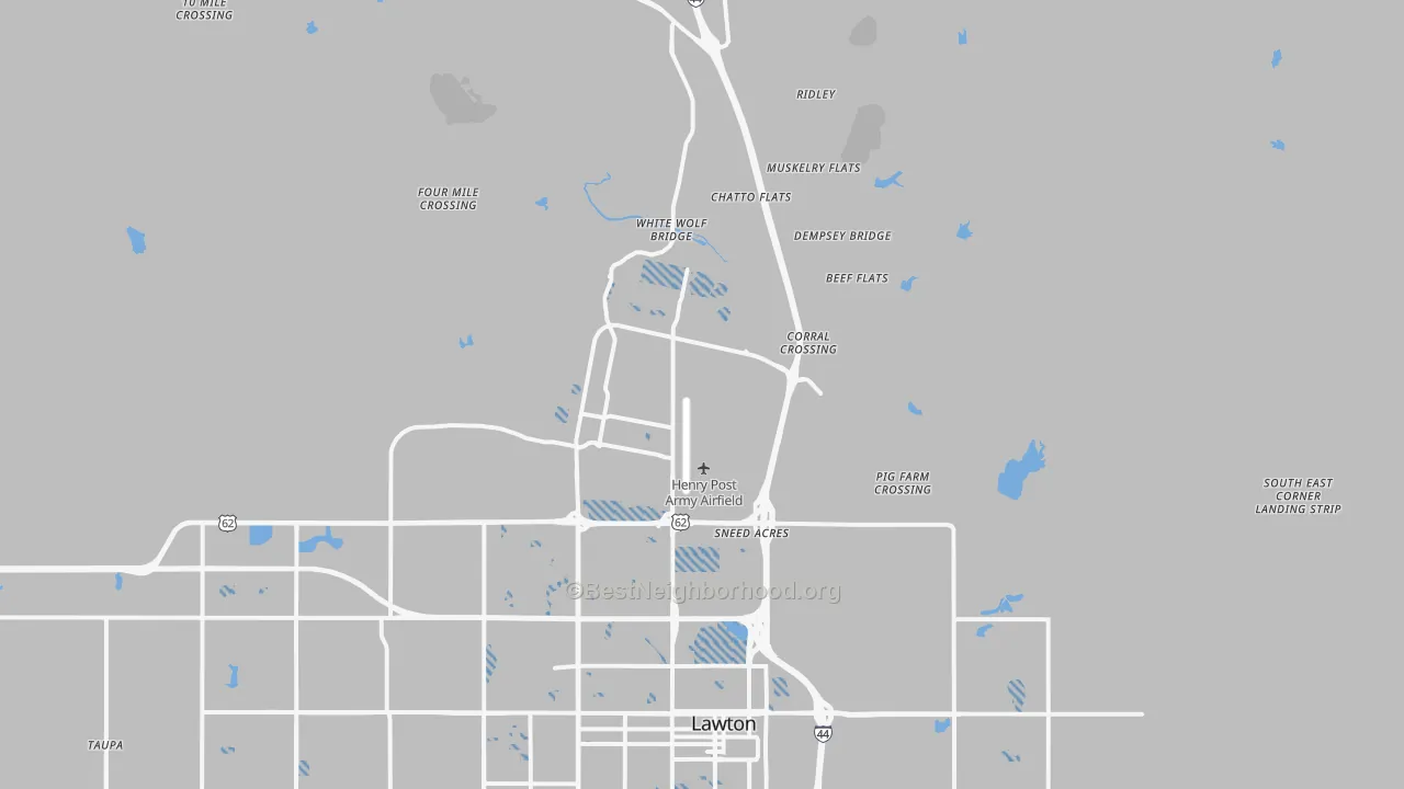 Transit Grade map of Fort Sill, OK