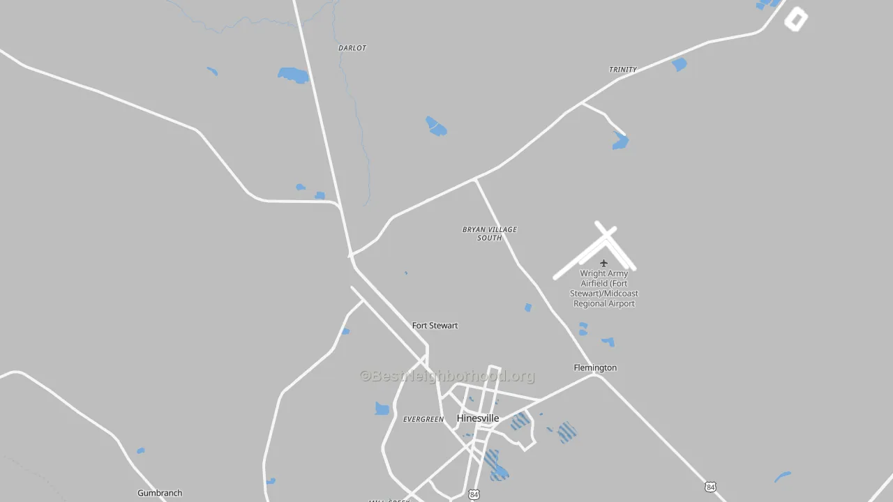 Transit Grade map of Fort Stewart, GA