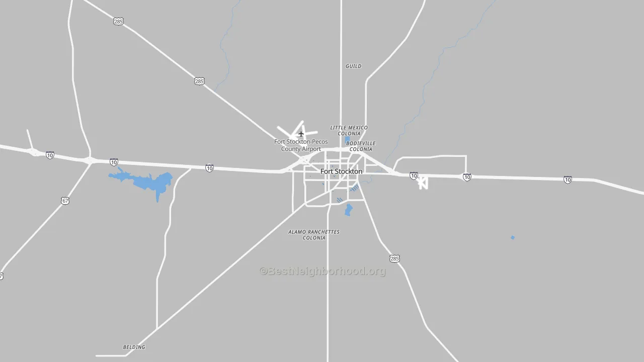 Transit Grade map of Fort Stockton, TX