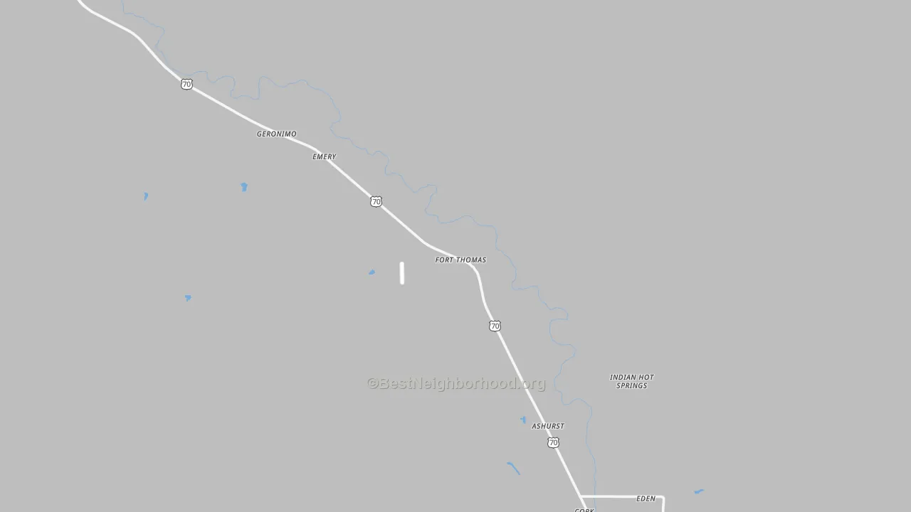 Transit Grade map of Fort Thomas, AZ