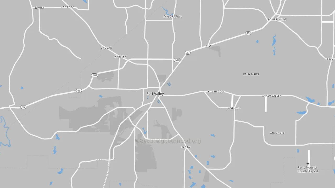 Transit Grade map of Fort Valley, GA