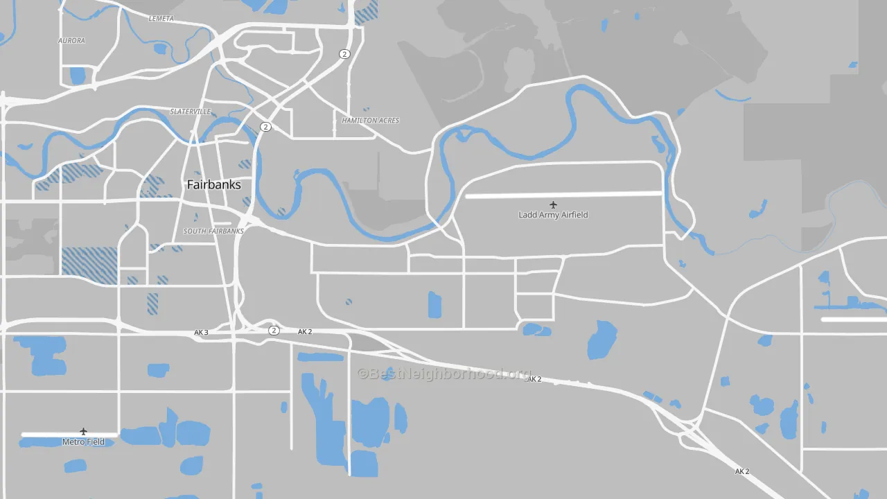 Transit Grade map of Fort Wainwright, AK