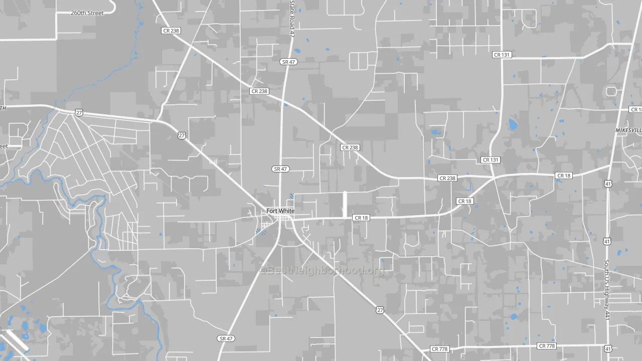 Transit Grade map of Fort White, FL