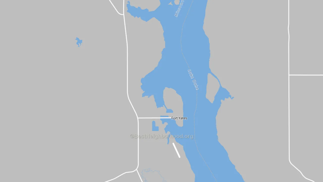 Transit Grade map of Fort Yates, ND