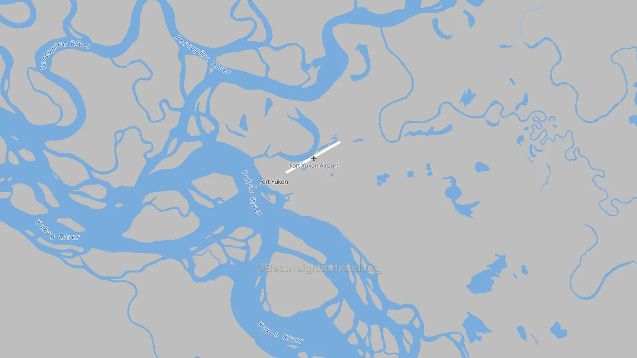 Transit Grade map of Fort Yukon, AK