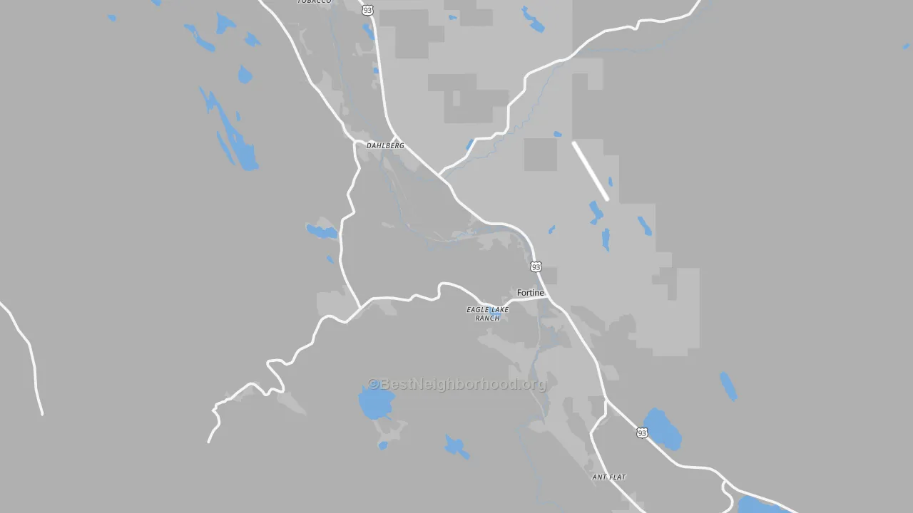 Transit Grade map of Fortine, MT