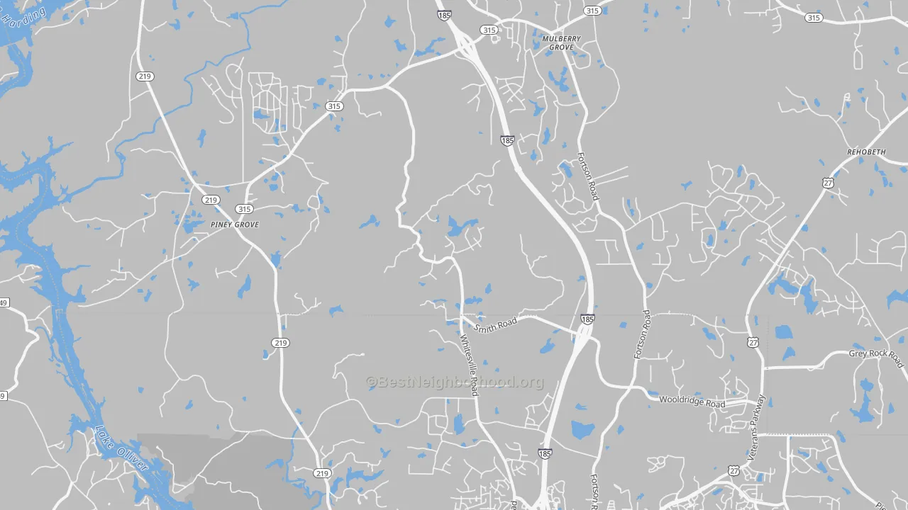 Transit Grade map of Fortson, GA