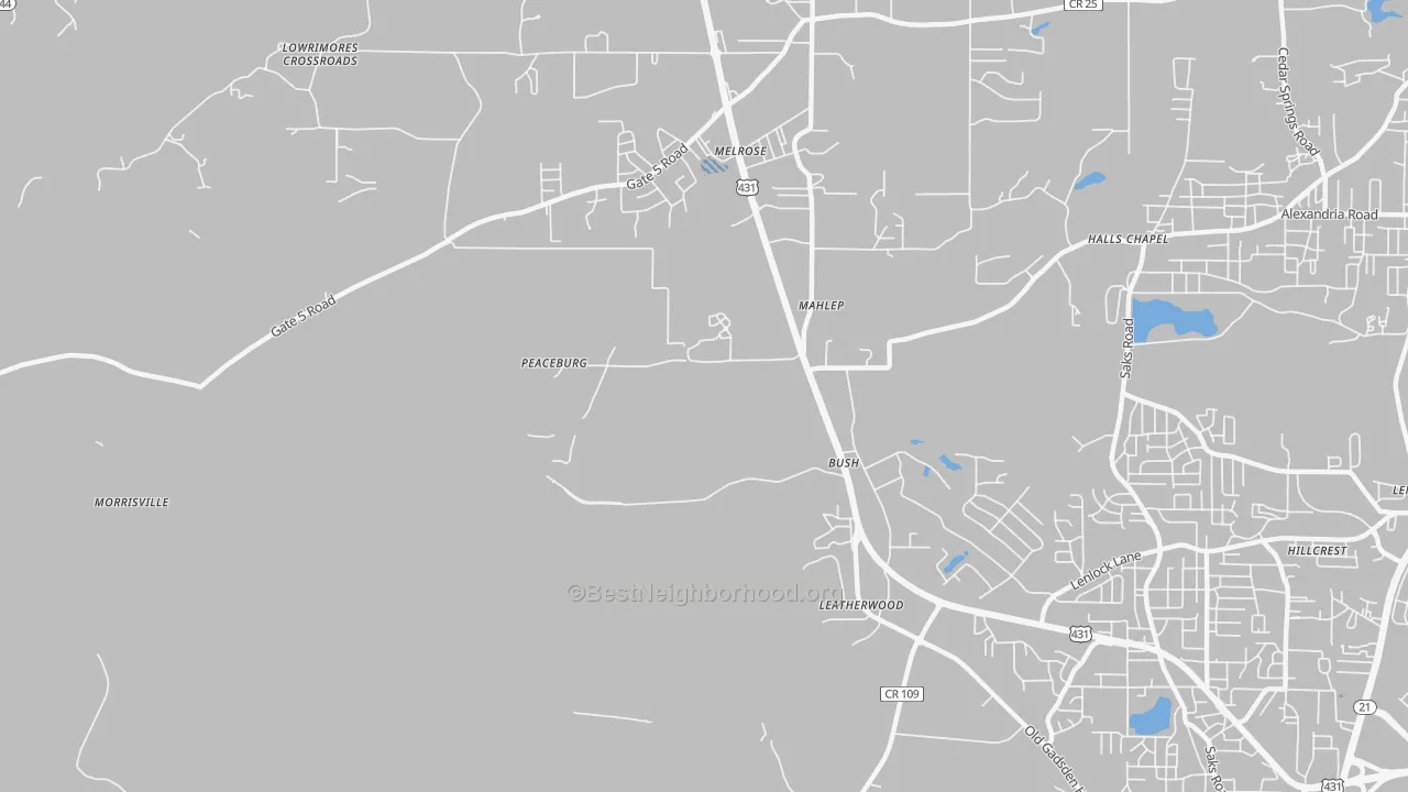 Transit Grade map of Fosheeton, AL