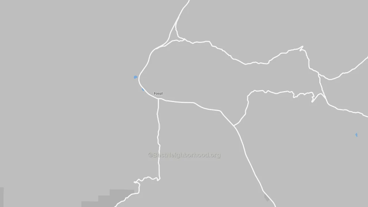 Transit Grade map of Fossil, OR