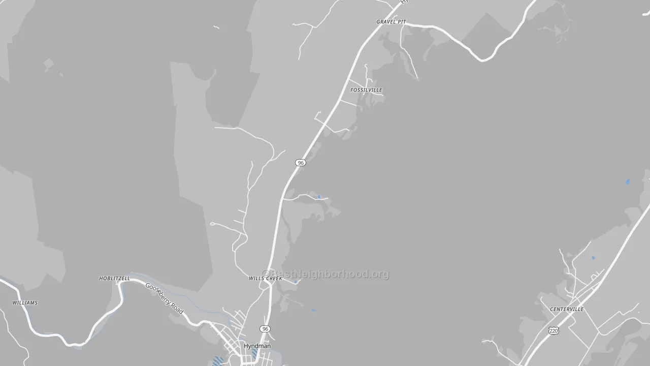 Transit Grade map of Fossilville, PA