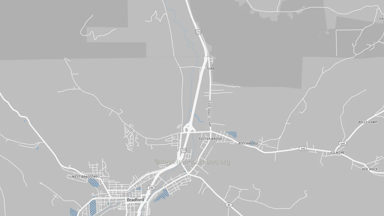 Transit Grade map of Foster Brook, PA
