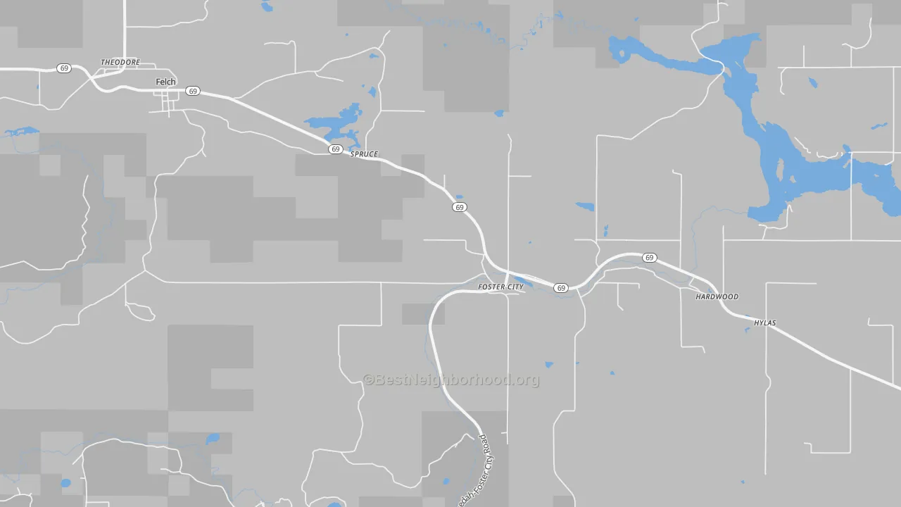 Transit Grade map of Foster City, MI
