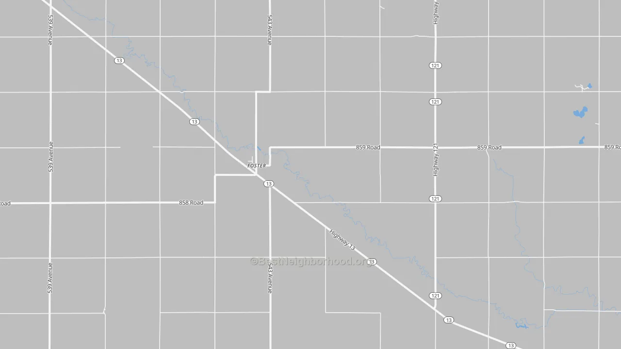 Transit Grade map of Foster, NE
