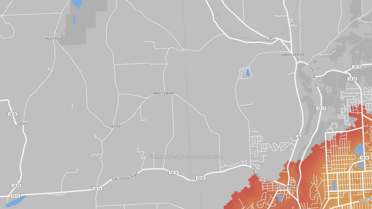 Transit Grade map of Foster, NY