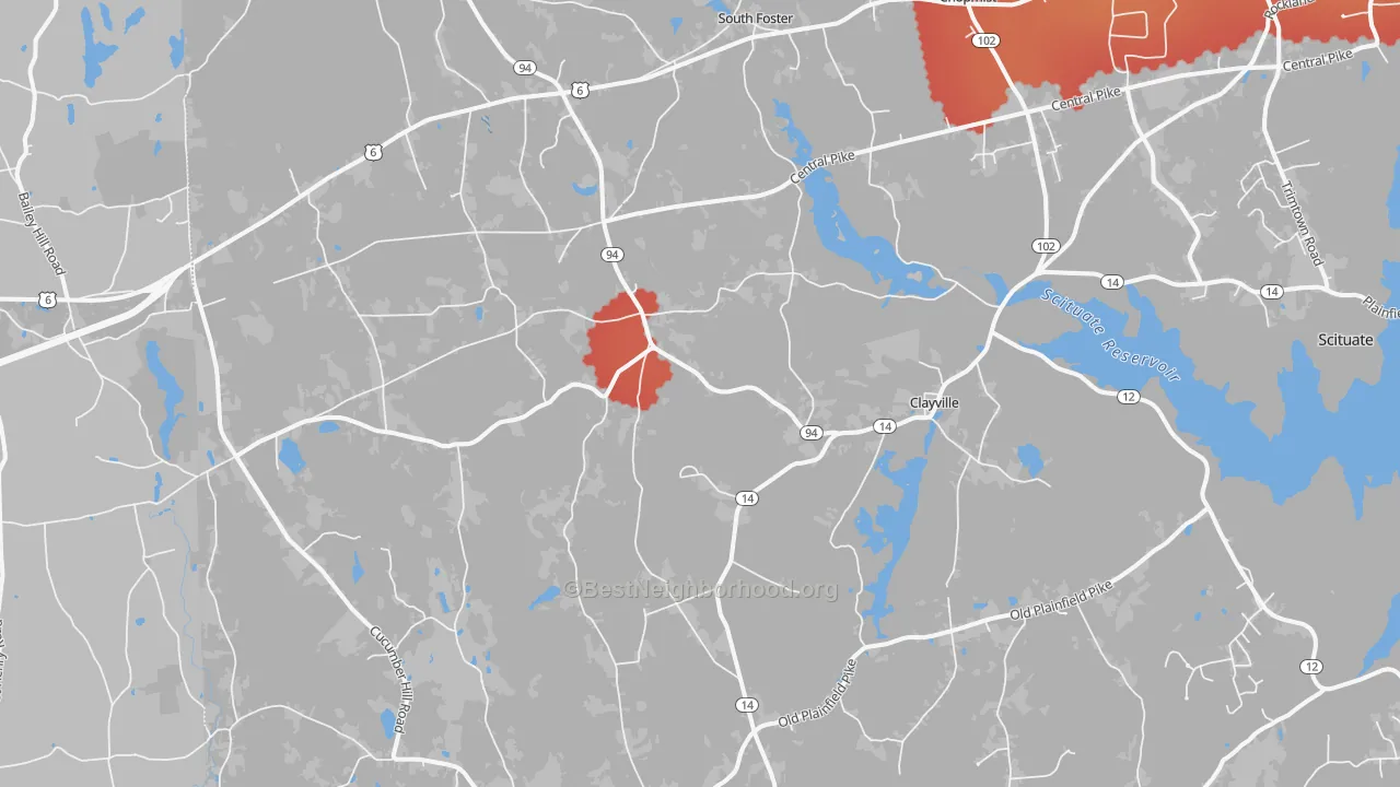 Transit Grade map of Foster, RI