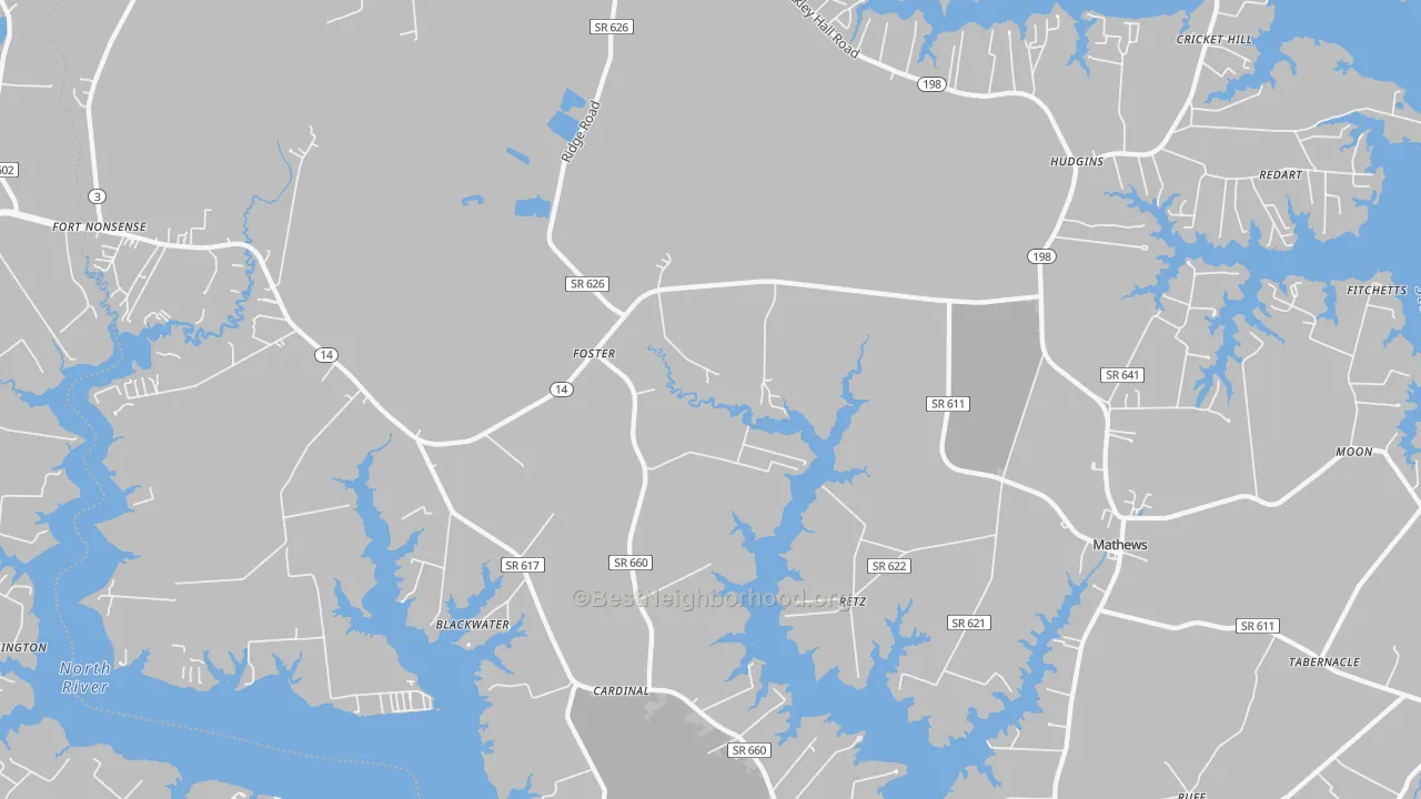 Transit Grade map of Foster, VA