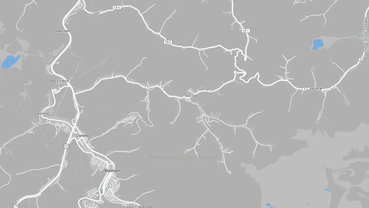 Transit Grade map of Foster, WV