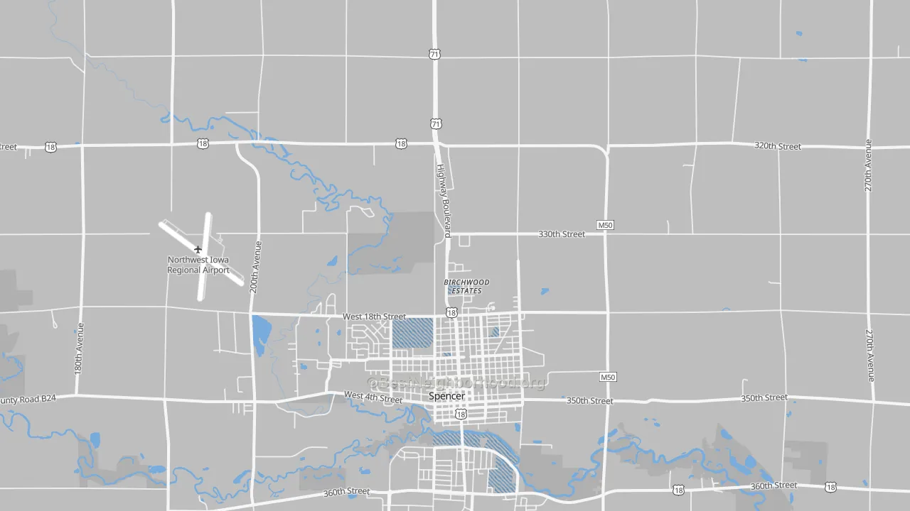 Transit Grade map of Fostoria, IA