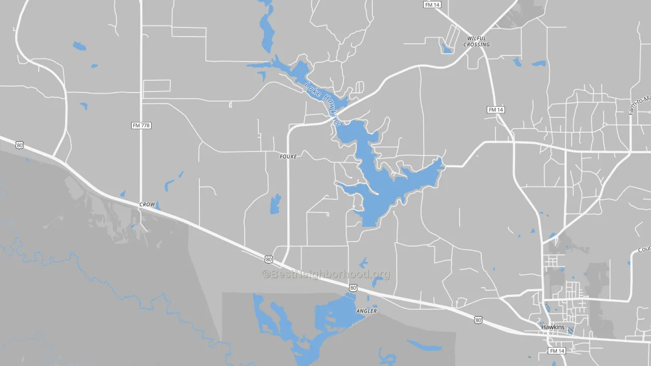 Transit Grade map of Fouke, TX