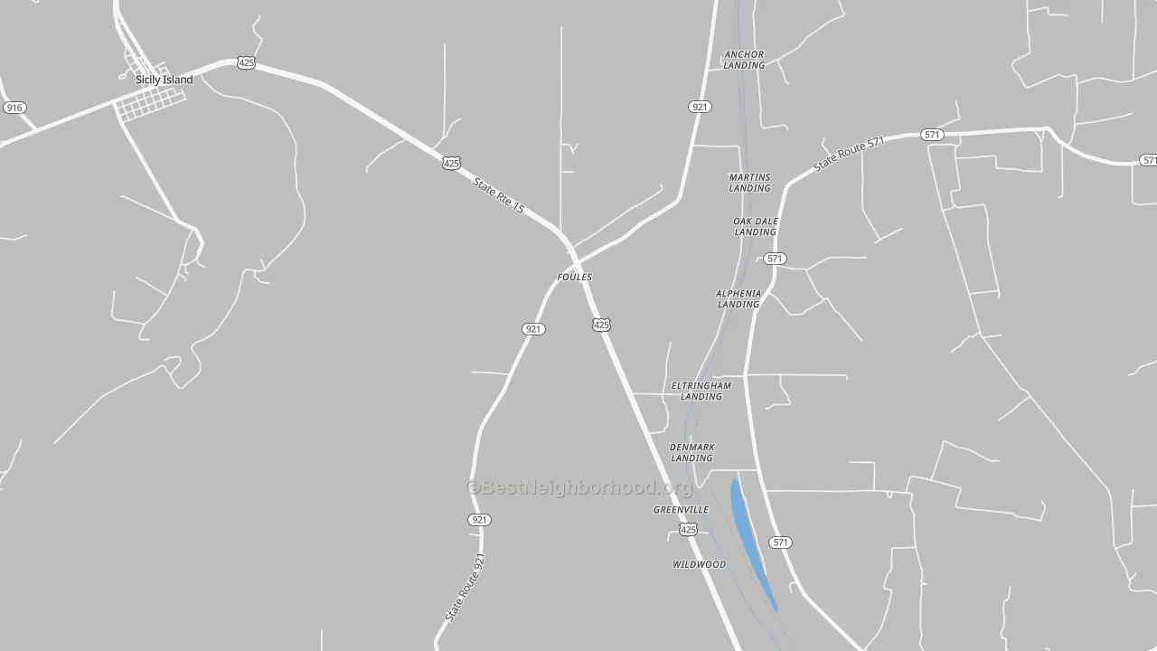 Transit Grade map of Foules, LA