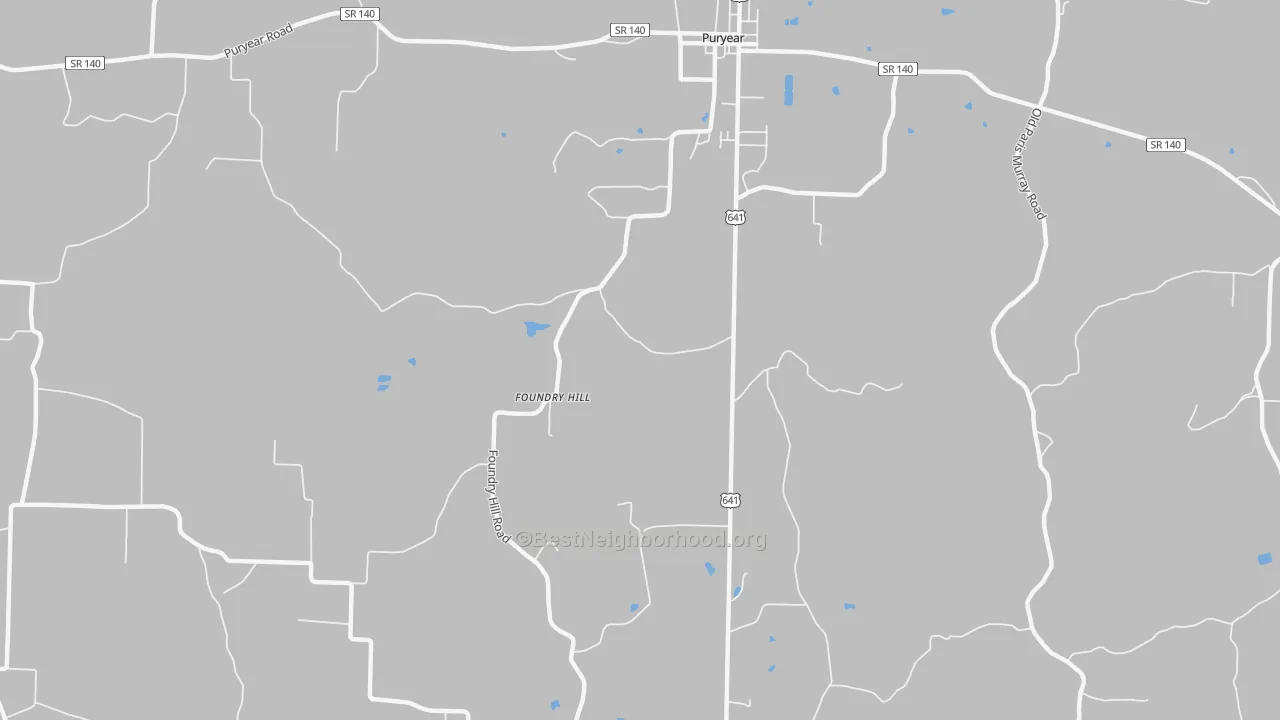 Transit Grade map of Foundry Hill, TN