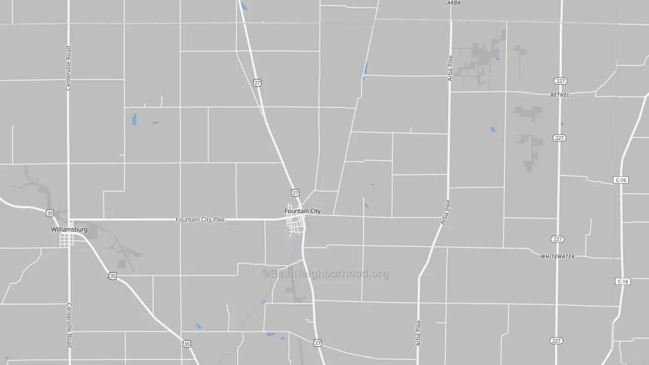 Transit Grade map of Fountain City, IN