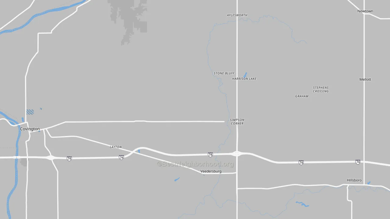 Transit Grade map of Fountain County, IN