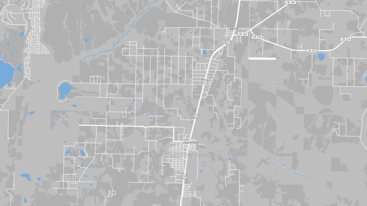 Transit Grade map of Fountain, FL