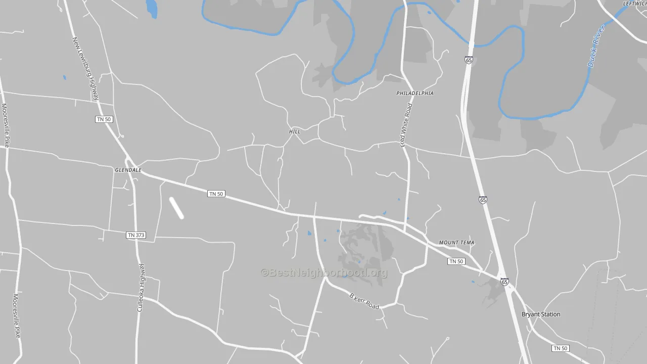 Transit Grade map of Fountain Heights, TN