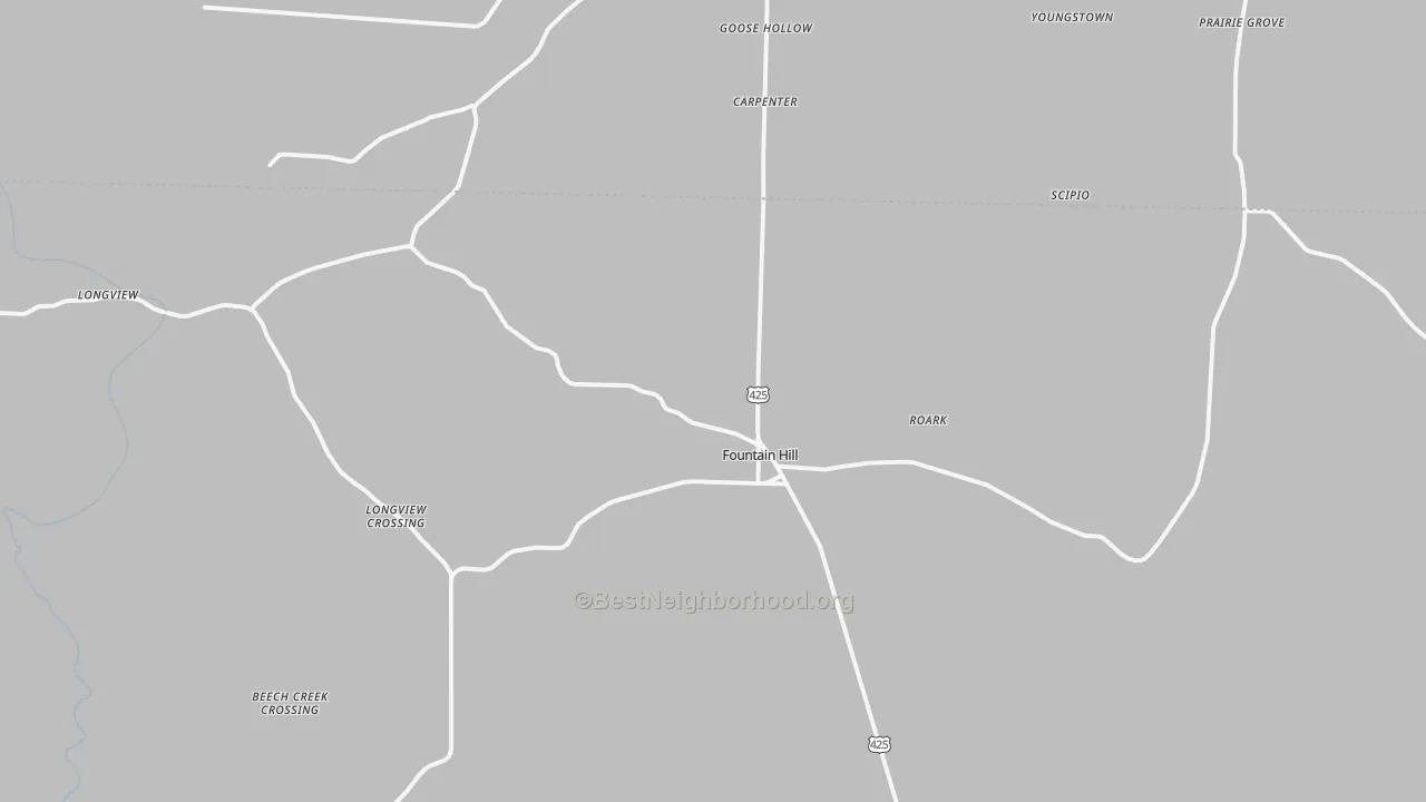 Transit Grade map of Fountain Hill, AR