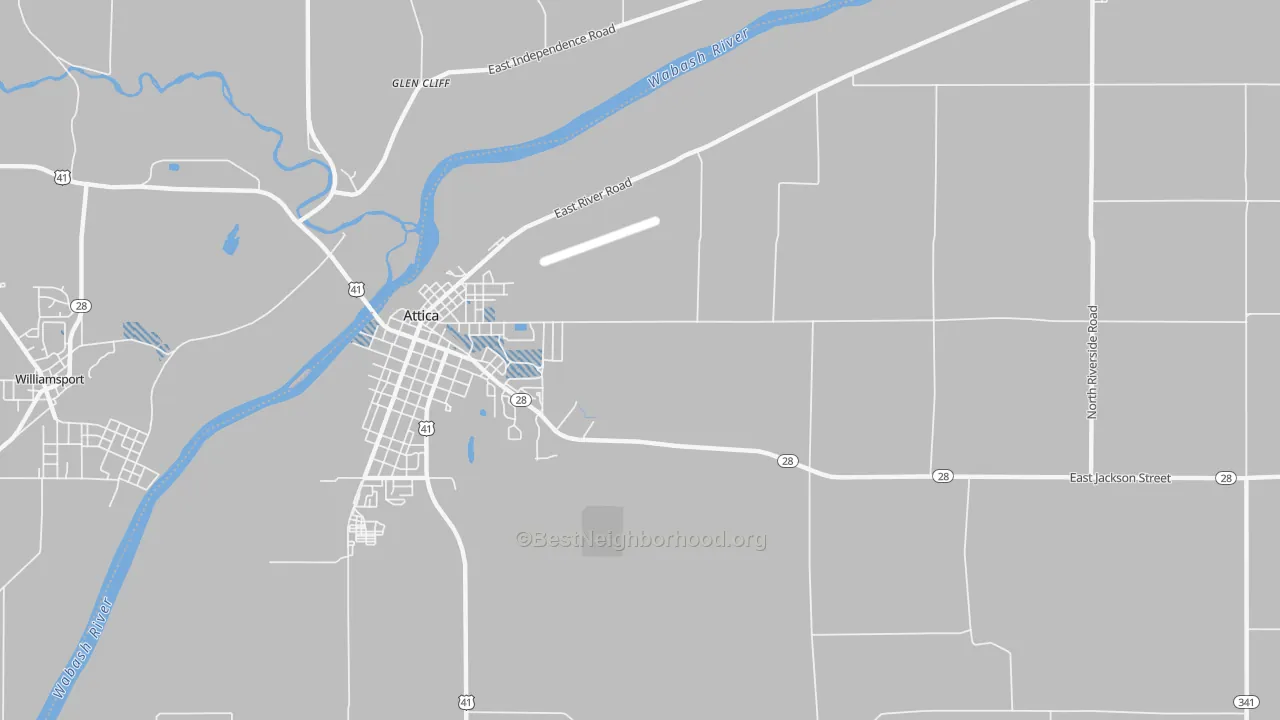 Transit Grade map of Fountain, IN