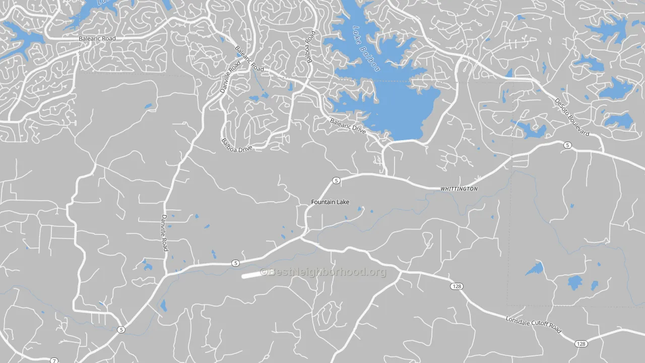 Transit Grade map of Fountain Lake, AR