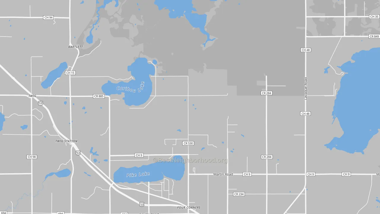 Transit Grade map of Four Corners, MN