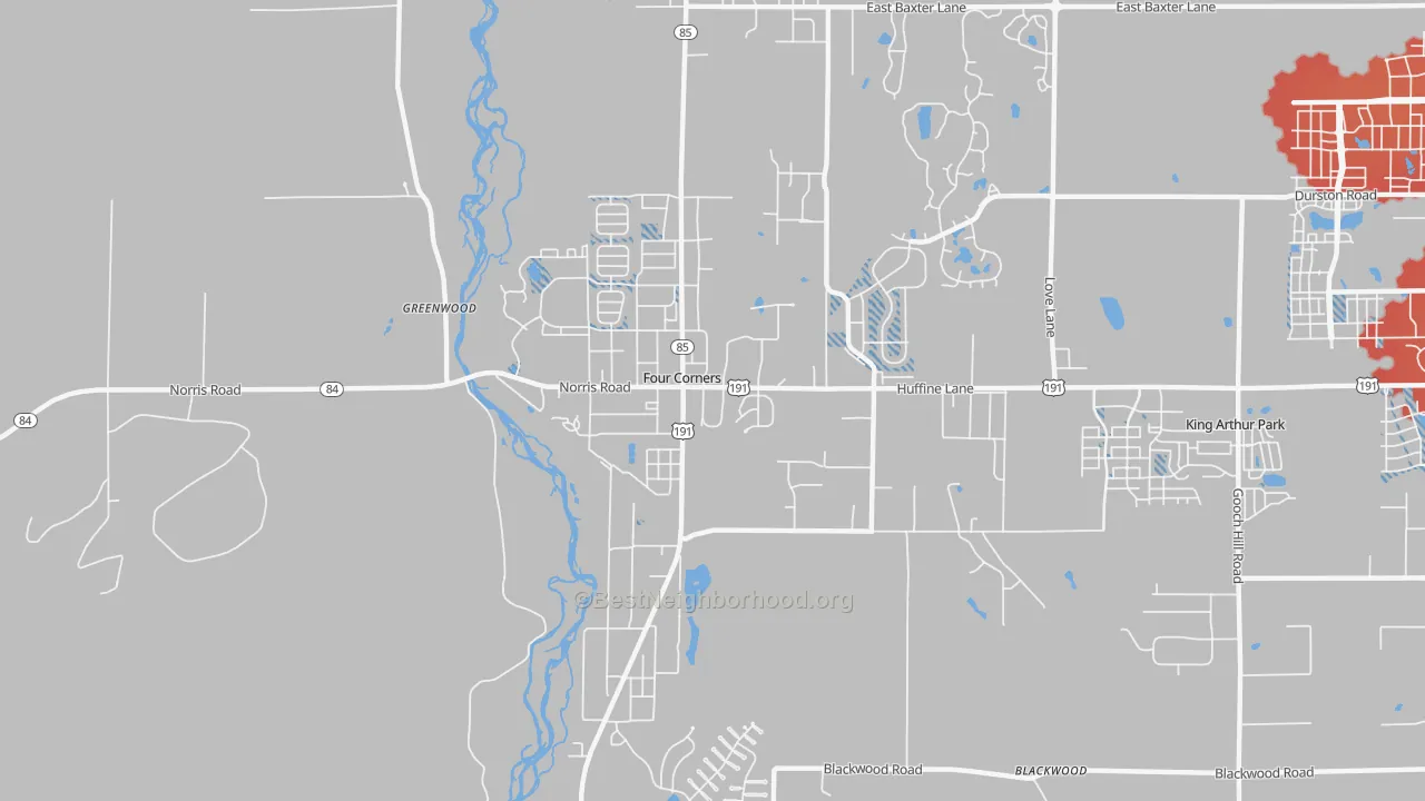 Transit Grade map of Four Corners, MT