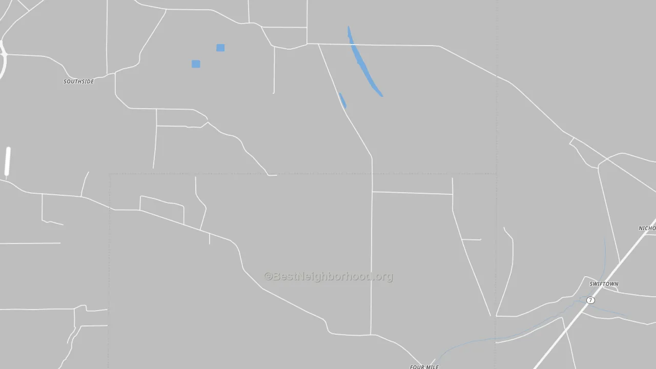 Transit Grade map of Four Mile, MS
