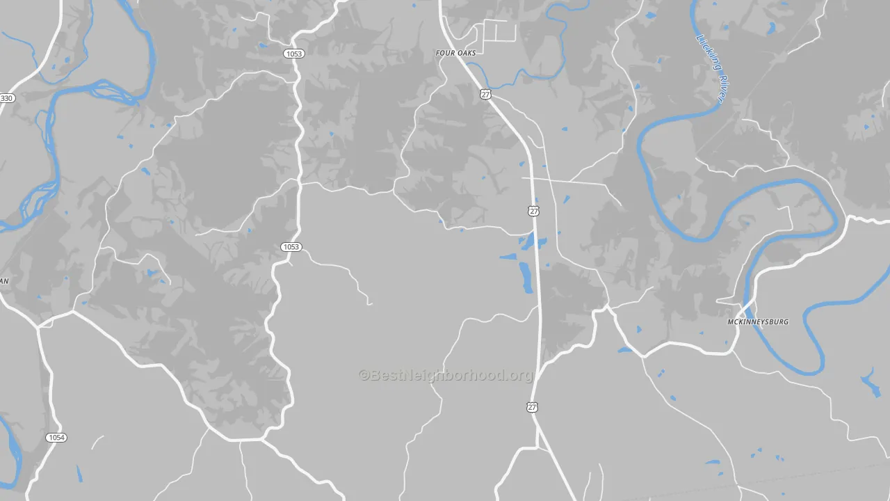 Transit Grade map of Four Oaks, KY