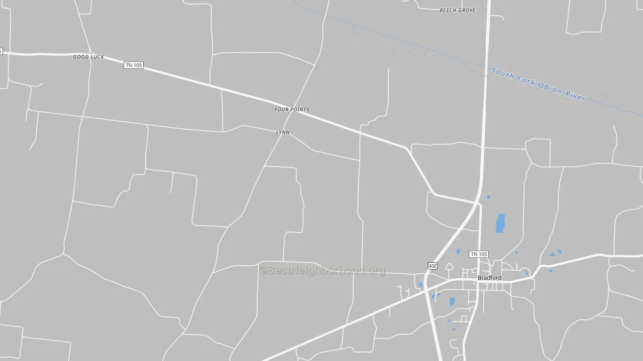 Transit Grade map of Four Point, TN