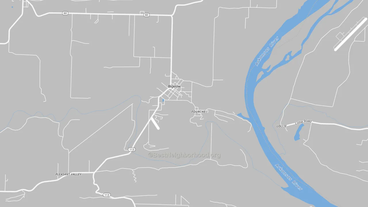 Transit Grade map of Fourche, AR