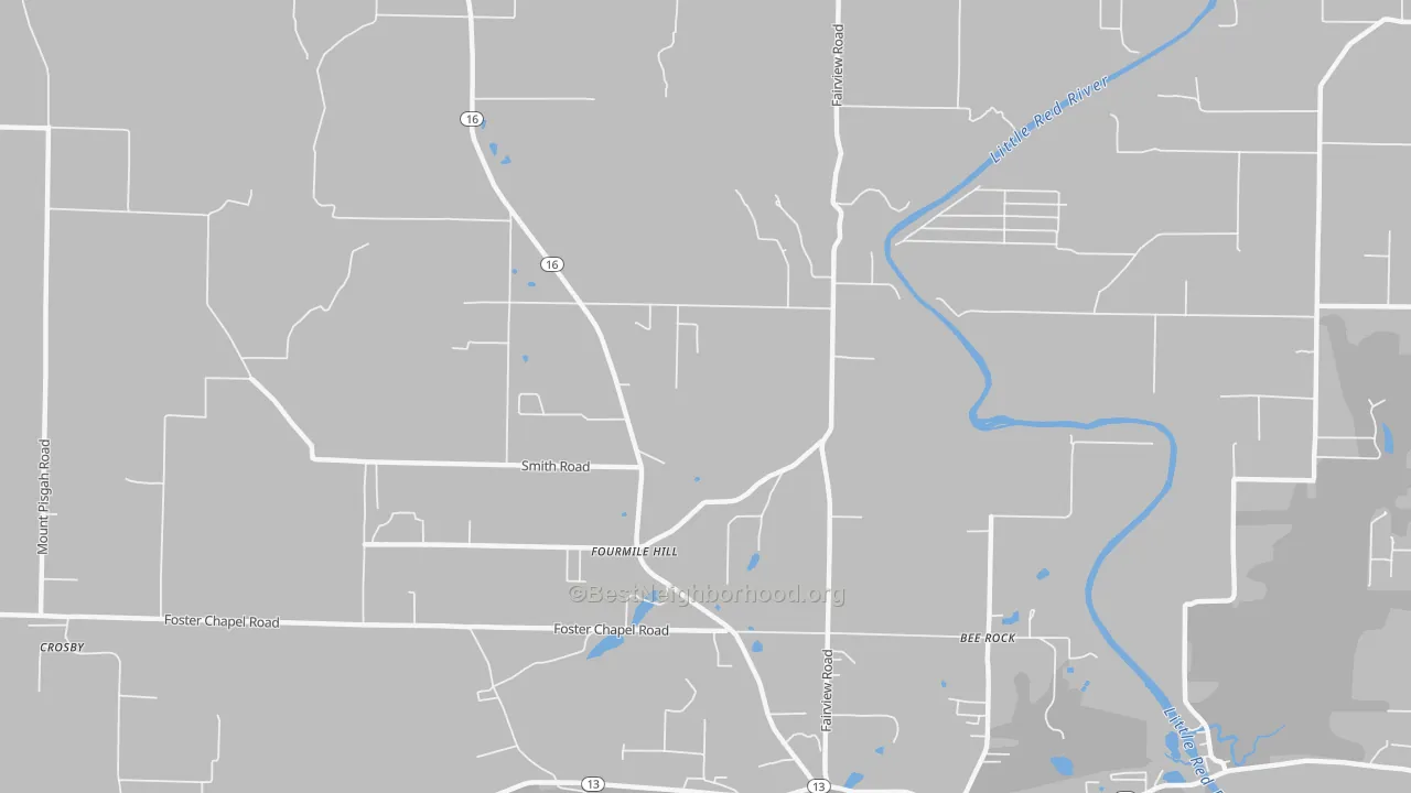Transit Grade map of Fourmile Hill, AR