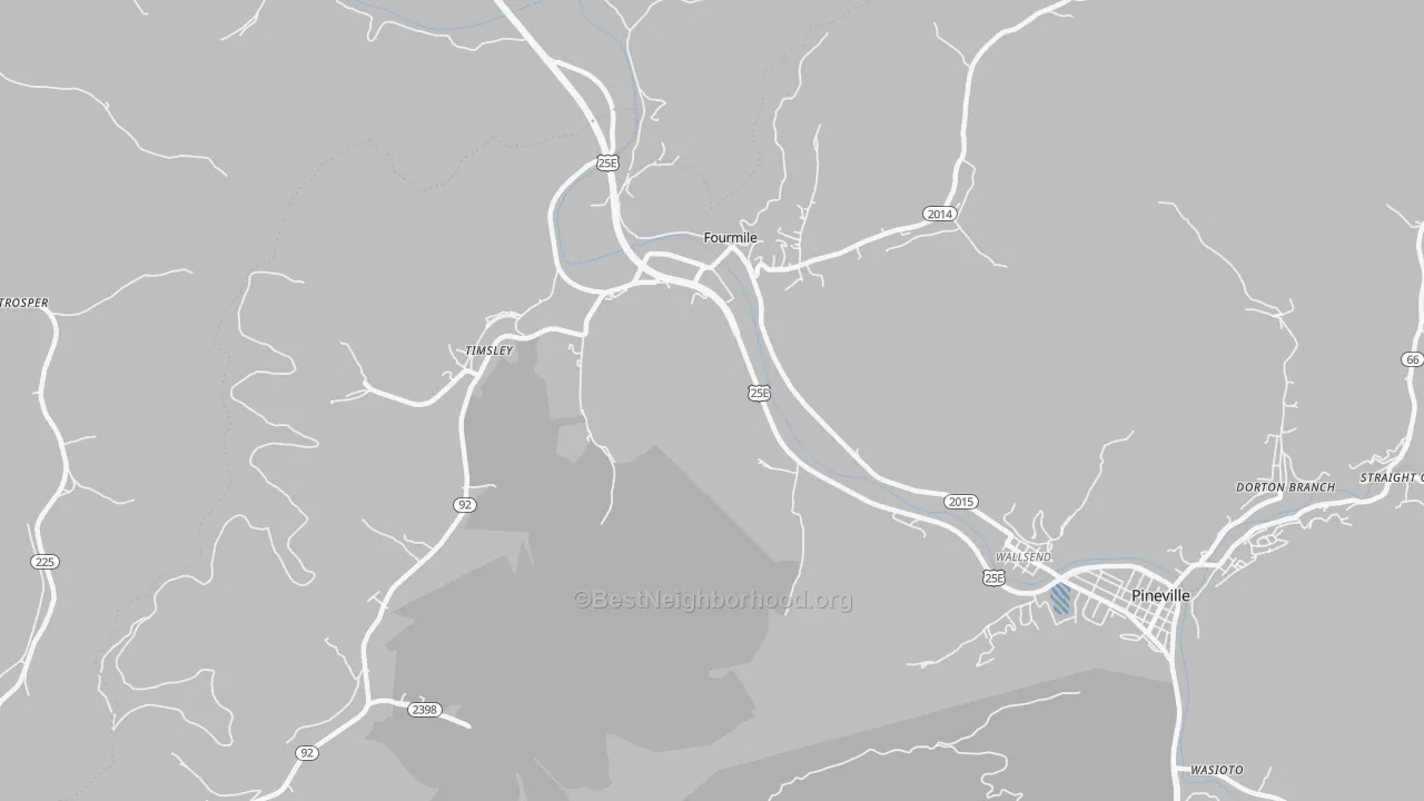Transit Grade map of Fourmile, KY