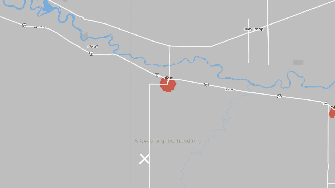 Transit Grade map of Fowler, CO