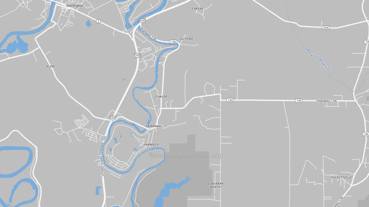 Transit Grade map of Fowler, LA