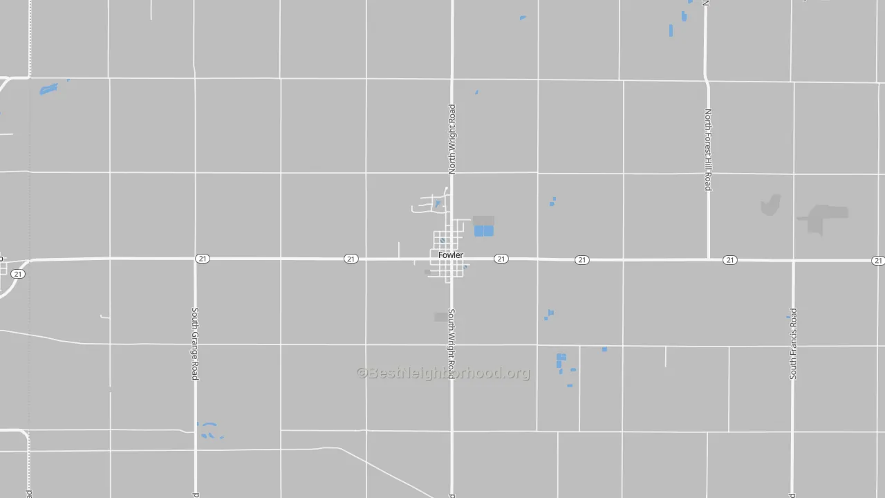 Transit Grade map of Fowler, MI