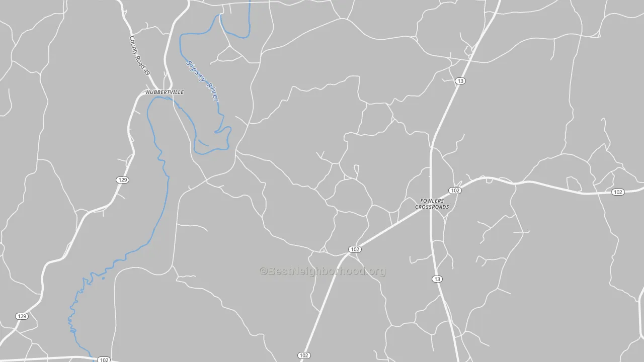 Transit Grade map of Fowlers Crossroads, AL