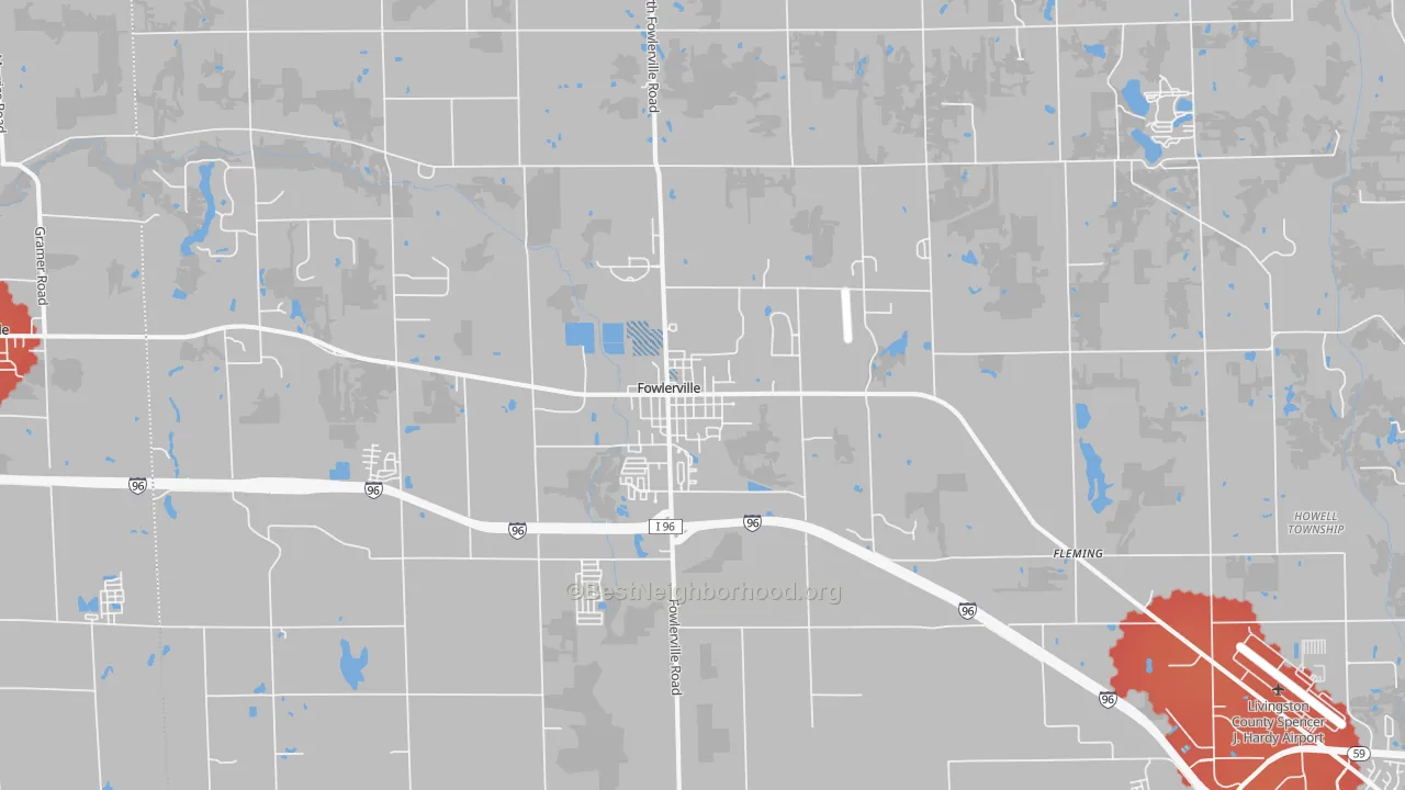 Transit Grade map of Fowlerville, MI