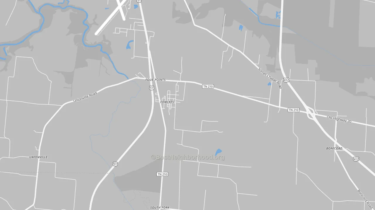 Transit Grade map of Fowlkes, TN