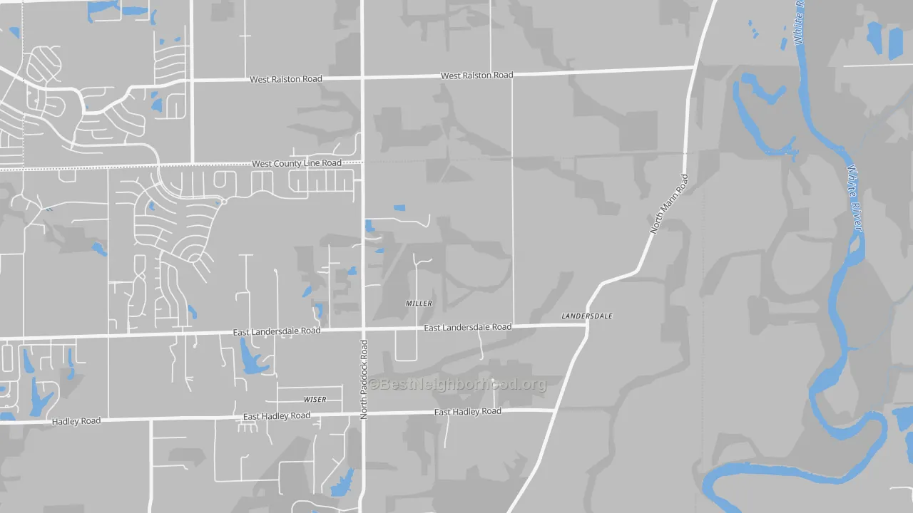 Transit Grade map of Fox Hill, IN