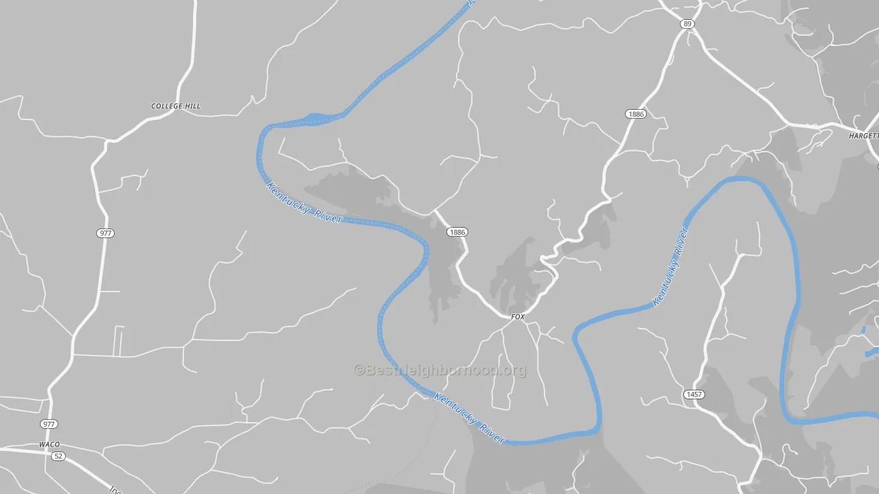 Transit Grade map of Fox, KY